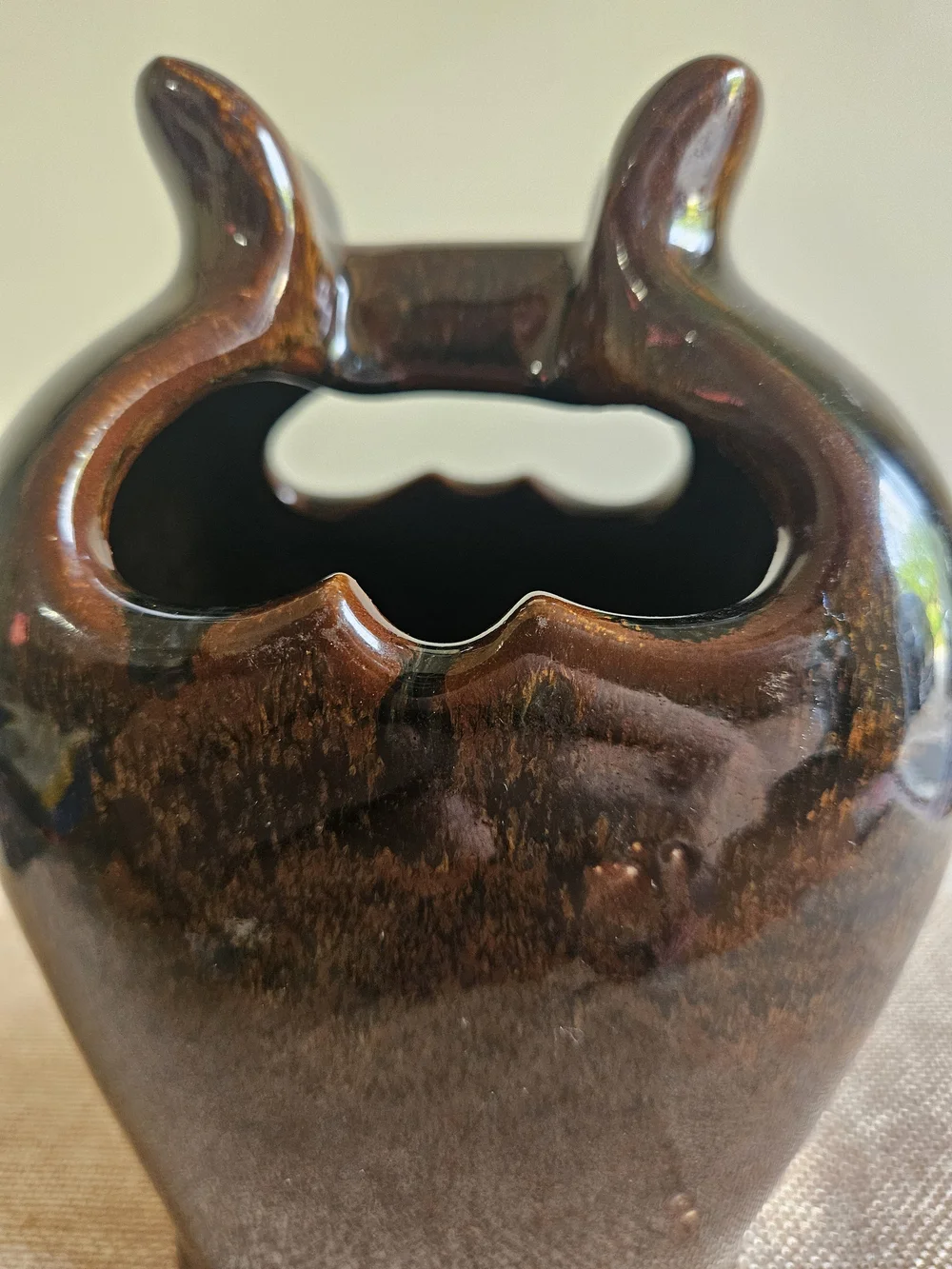 Brown‎ Glossy Ceramic Vase